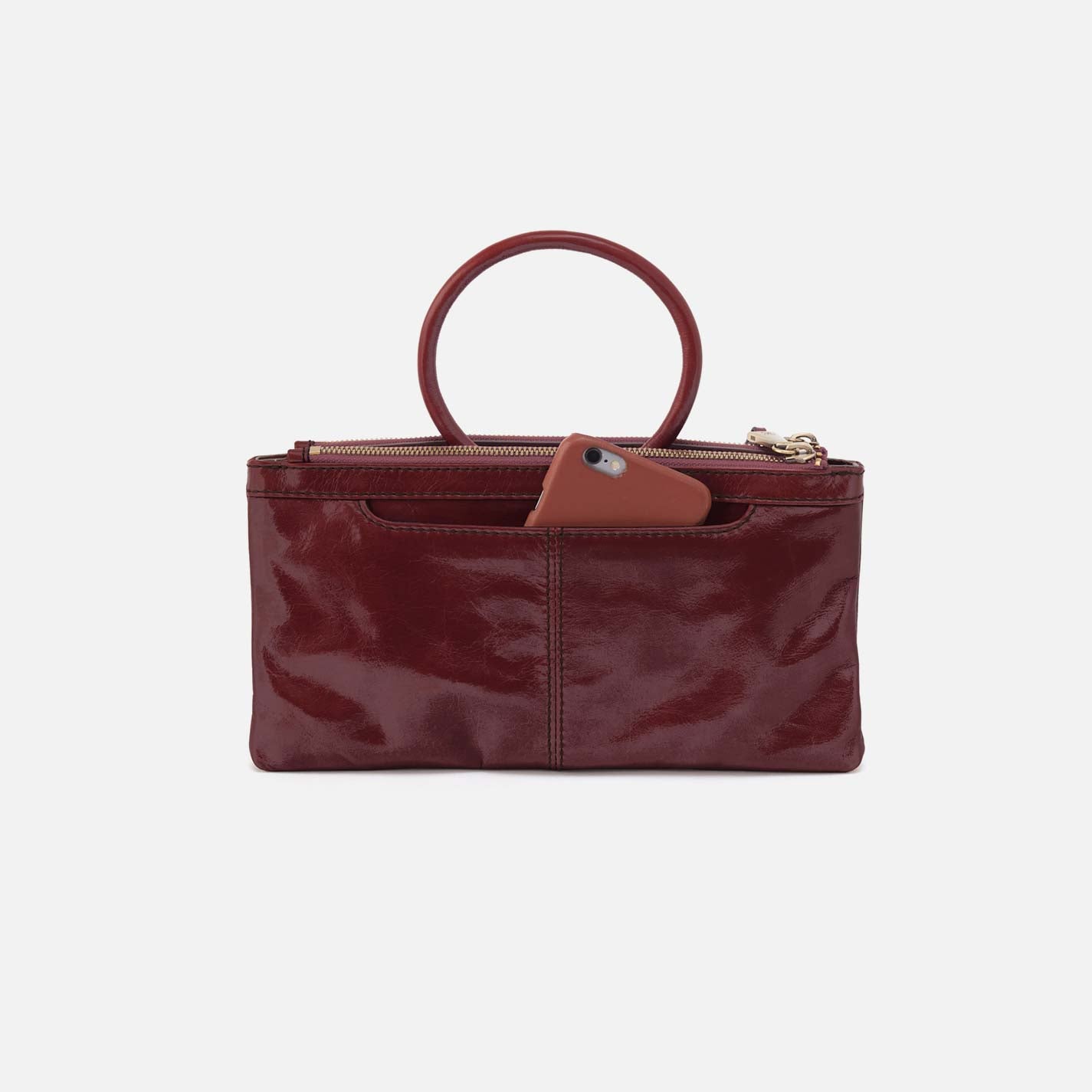 Sable Crossbody in Polished Leather - Saddleberry - Image 6