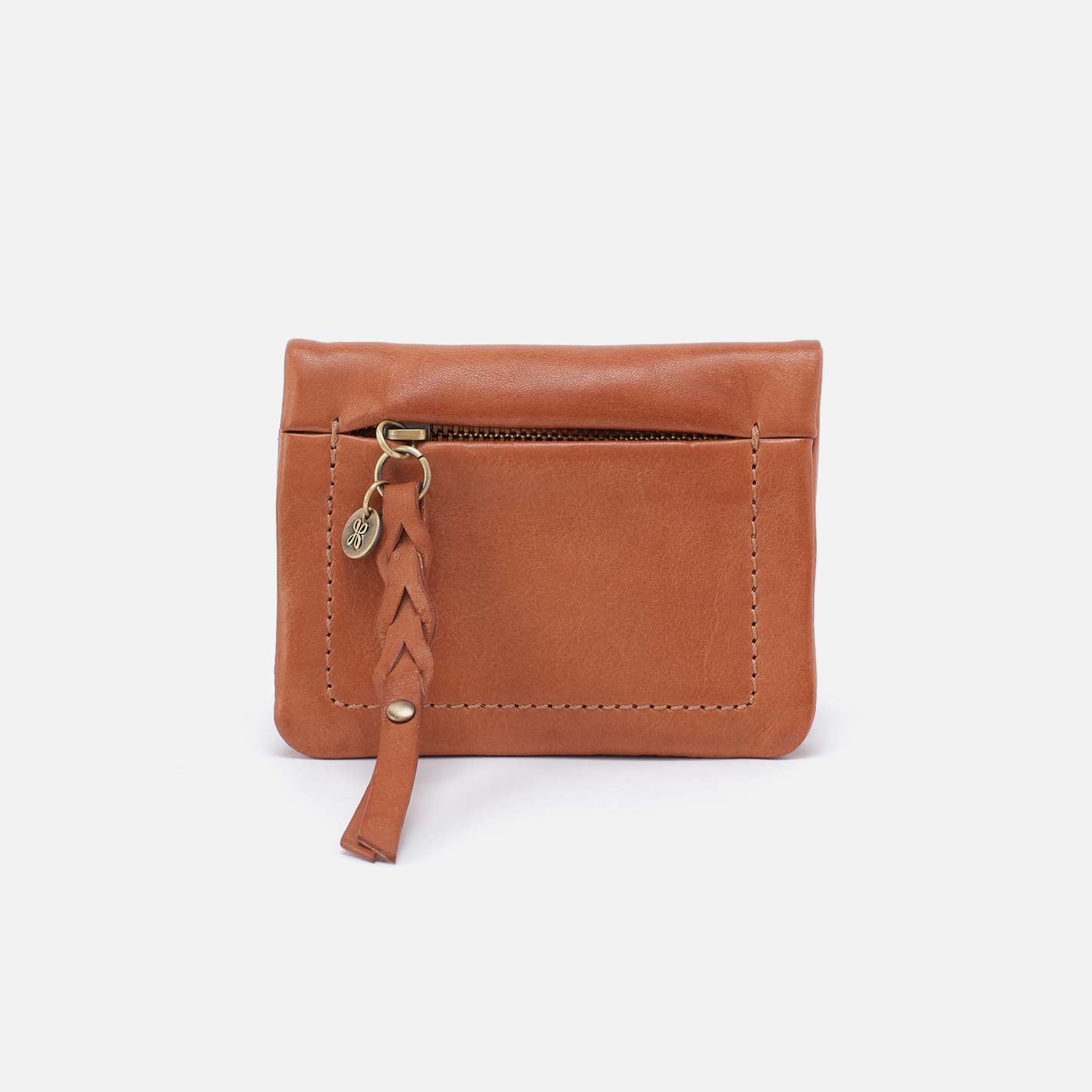 Lumen Mini Wallet in Washed Leather - Harvest Wheat