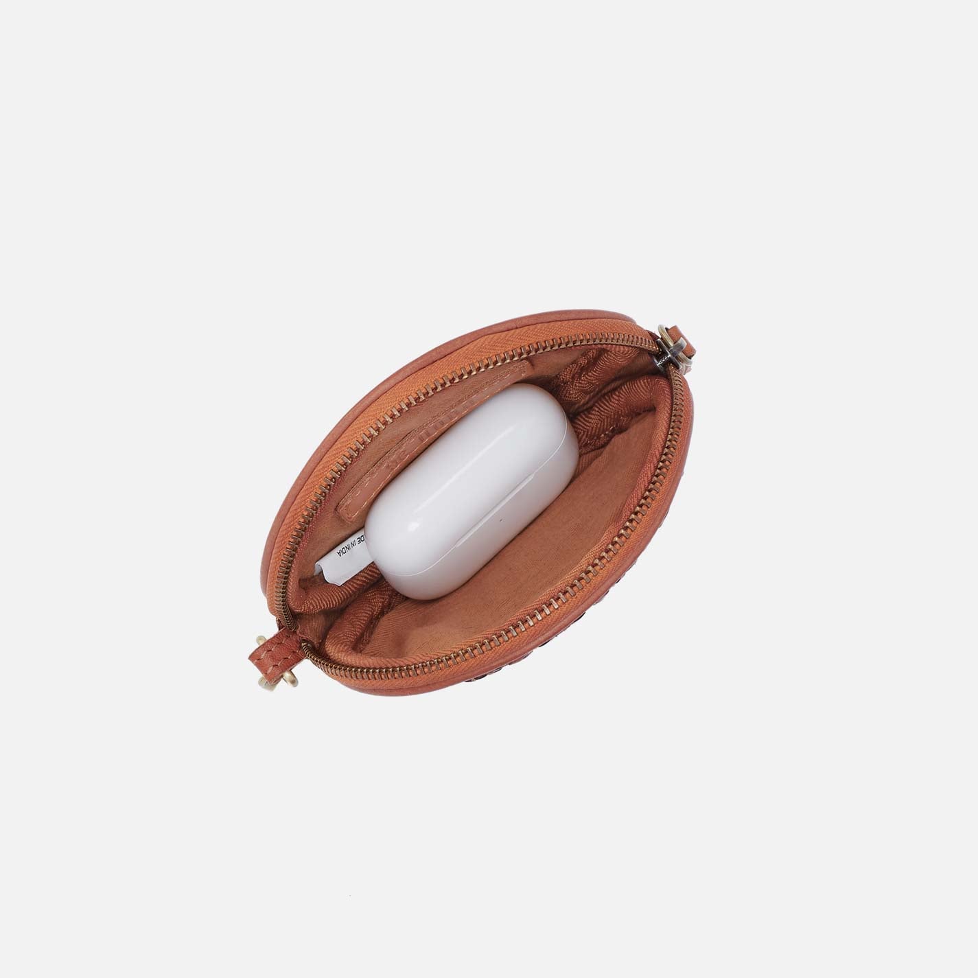 Revolve Bag Charm in Washed Leather - Harvest Wheat - Image 2